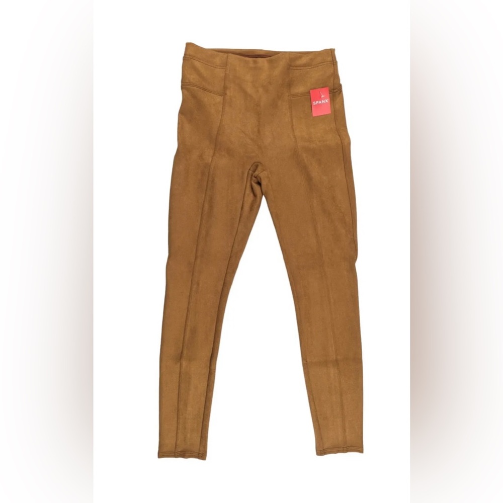 SPANX Faux Suede Leggings Women’s XS Caramel Brown NWT